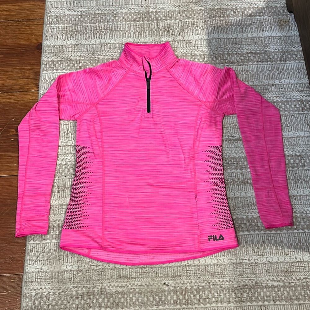 Fila running sweatshirt neon pink